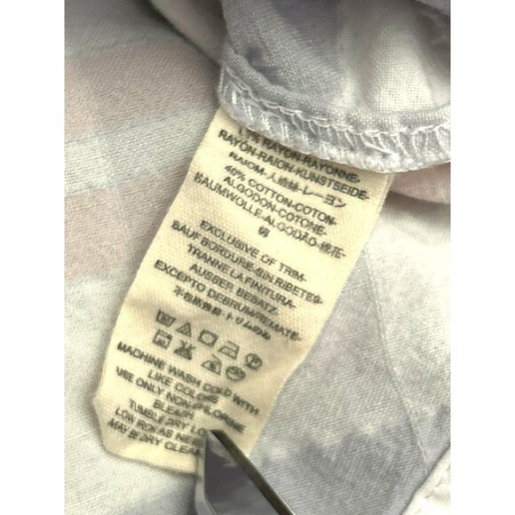 Free People Loveland Purple Pink Plaid Button Up Shirt Large Frayed Hem Preppy - Picture 6 of 6